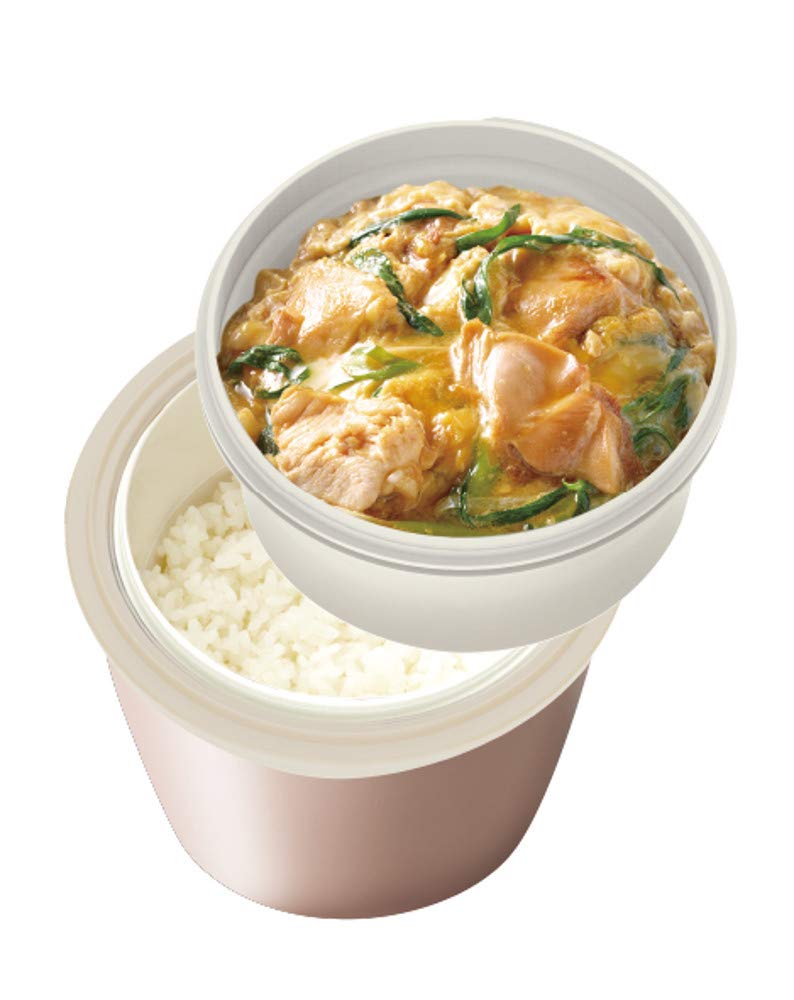 Asvel Lantas Cafe Donburi Lunch Insulated Lunch A3200 Jar, 500ml, Pink, HLB-CD500