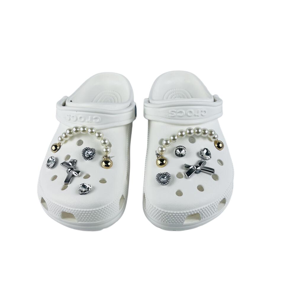 Crocs Classic clog EVA Fashion and Versatile Comfortable and Casual Hole Shoes Unisex White