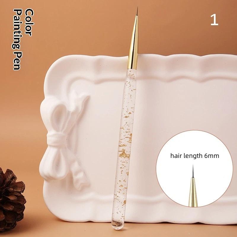 1Pcs Nail Brush Set Detail Work Pens Stylish Acrylic Handles Gel Nail Art Fine Line Painting Professional Home Use Manicure Tool