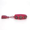 European-American Nail Style Double-Sided Woven Bracelet with Tassel, 1.3cm Handmade Wristband for Couples