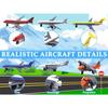 Toy Airplane 6 Pack Mini Diecast Airplanes,Aircraft Plane Playset Includes Glider Planes,Airlines Plane Toys for Birthday Party Favor Toys for Kids