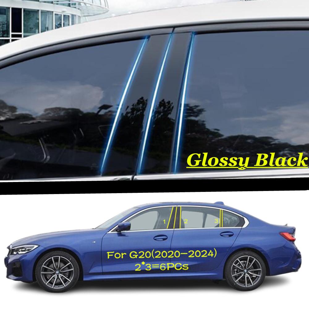 For BMW 3 Series/GT G20 F30 E46 E90 E91 1995-2024 Car PC Material Pillar Post Cover Door Trim Window Molding Sticker Accessories