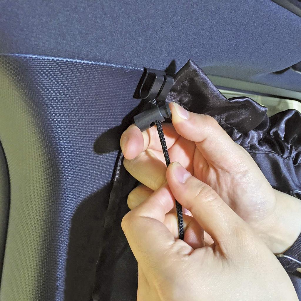 Napolex NSTILE Car Camping Curtains, Rear, Set of 5, Black, Hook Mount, Universal Size, UV Protection, Car Accessories, Sunshade, NST-2