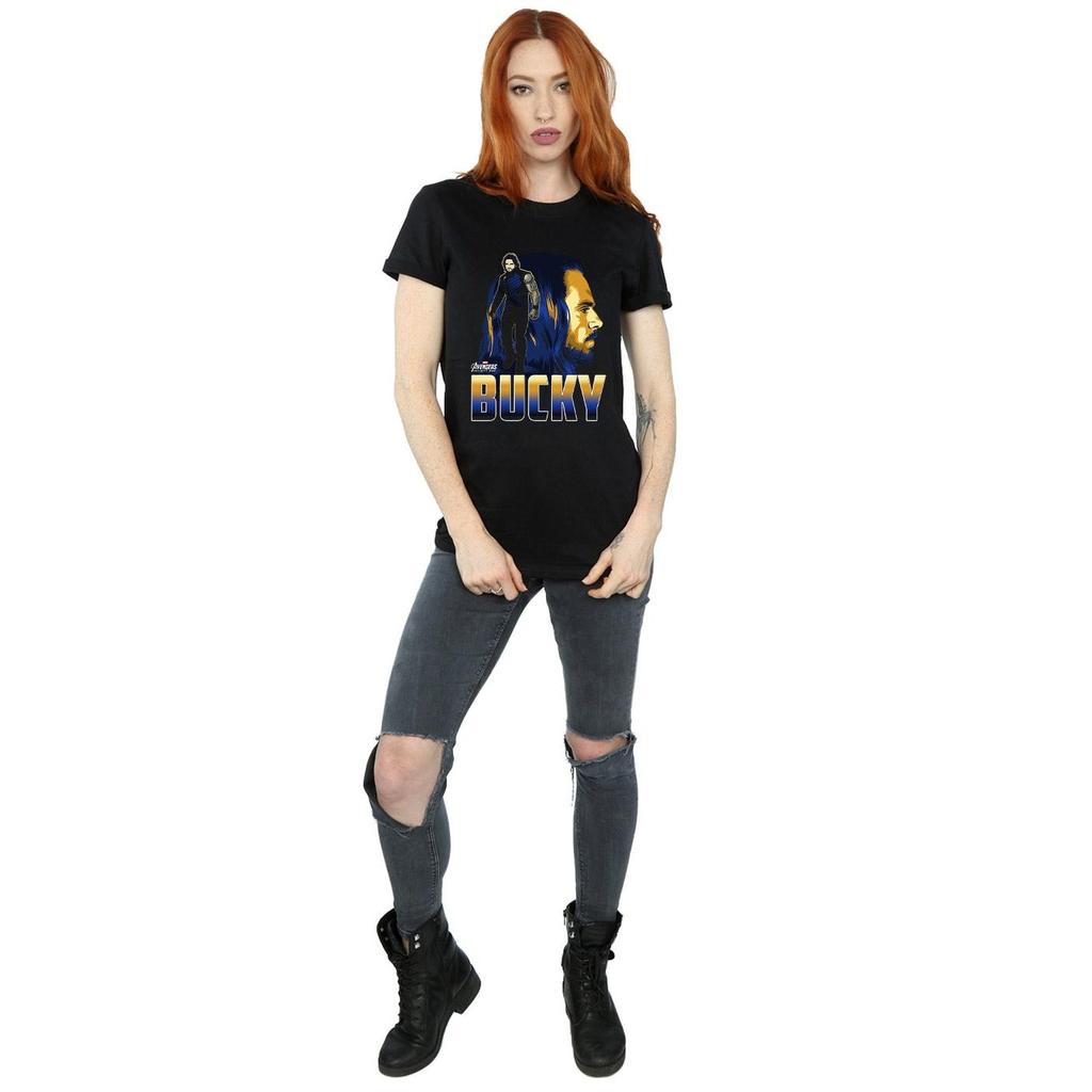 Avengers Infinity War Womens/Ladies Bucky Barnes Cotton Boyfriend T-Shirt