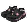 Crocs Classic Crush Puffs Sweetheart Leopard Print Sweet Cool Hot Girl Splashed Ink Hole Shoes Unisex Same Black Pink