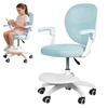 Ergonomic Study Chair Children with Adjustable Footrest & Flip Arm, Kids Computer Mesh Office , 360-degrees Swivel for Home Bedroom Learning Room