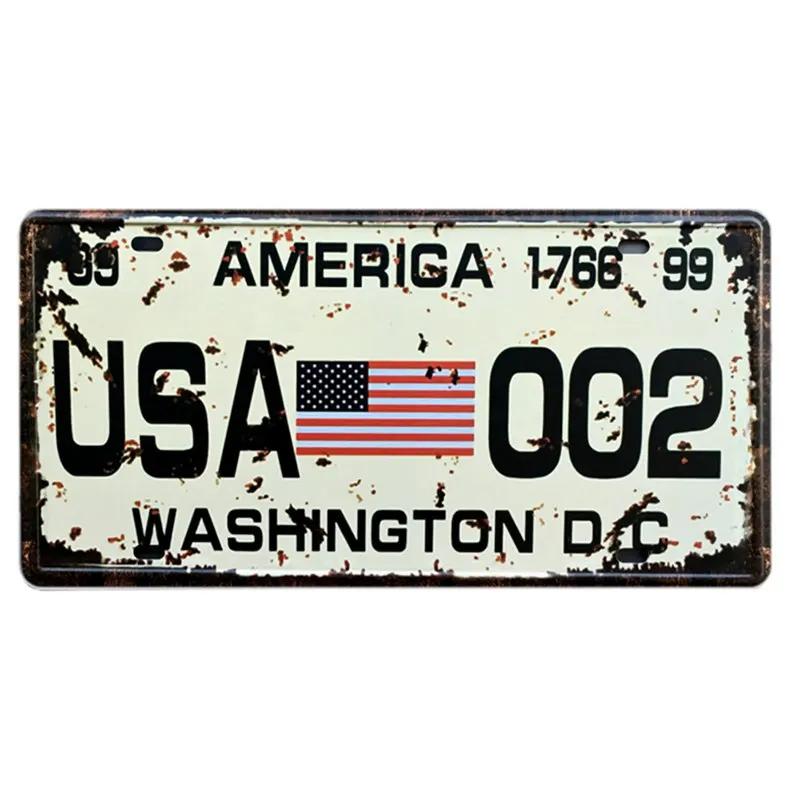 China Korea Vintage Tin Plate, Metal Sign, Route 66, Retro Plauqe HK, Decorative Painting Gifts for Car,12x6 Inch,FBA-007