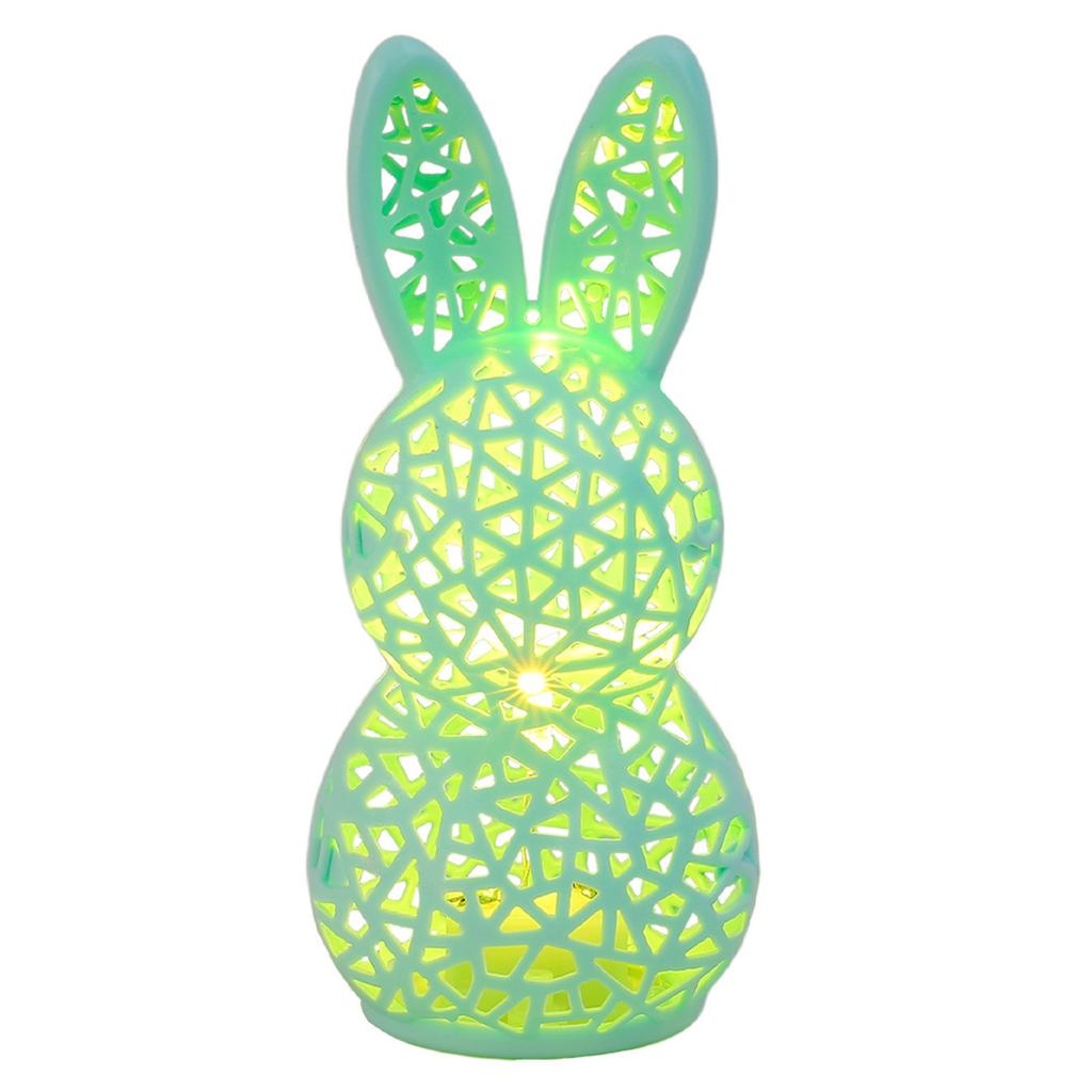 3D Printing Easter Rabbit Nightlight Creative Hollow Out Bunny Figurine Table Lamp for Spring Indoor Home Festival Decorations
