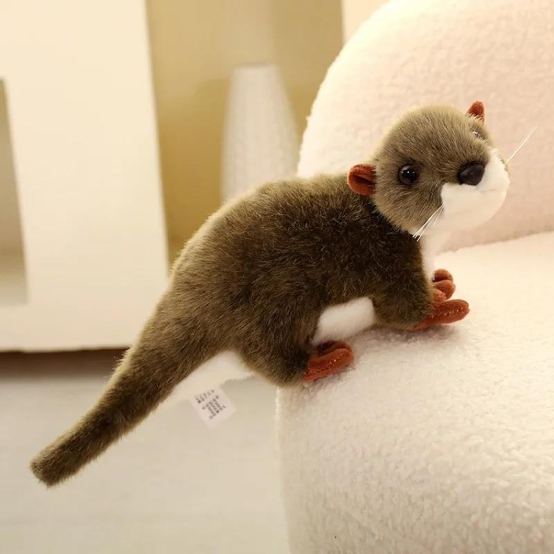 333845Cm Kawaii Realistico Peluche Lontra Lontra Peluche Giocattolo Peluche Bambola Rassicurante Bambino Compleanno Regalo di Natale