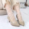 Sexy Women Lace Socks Sweet Fishnet Socks Fashion Transparent Thin Socks  Ladies
