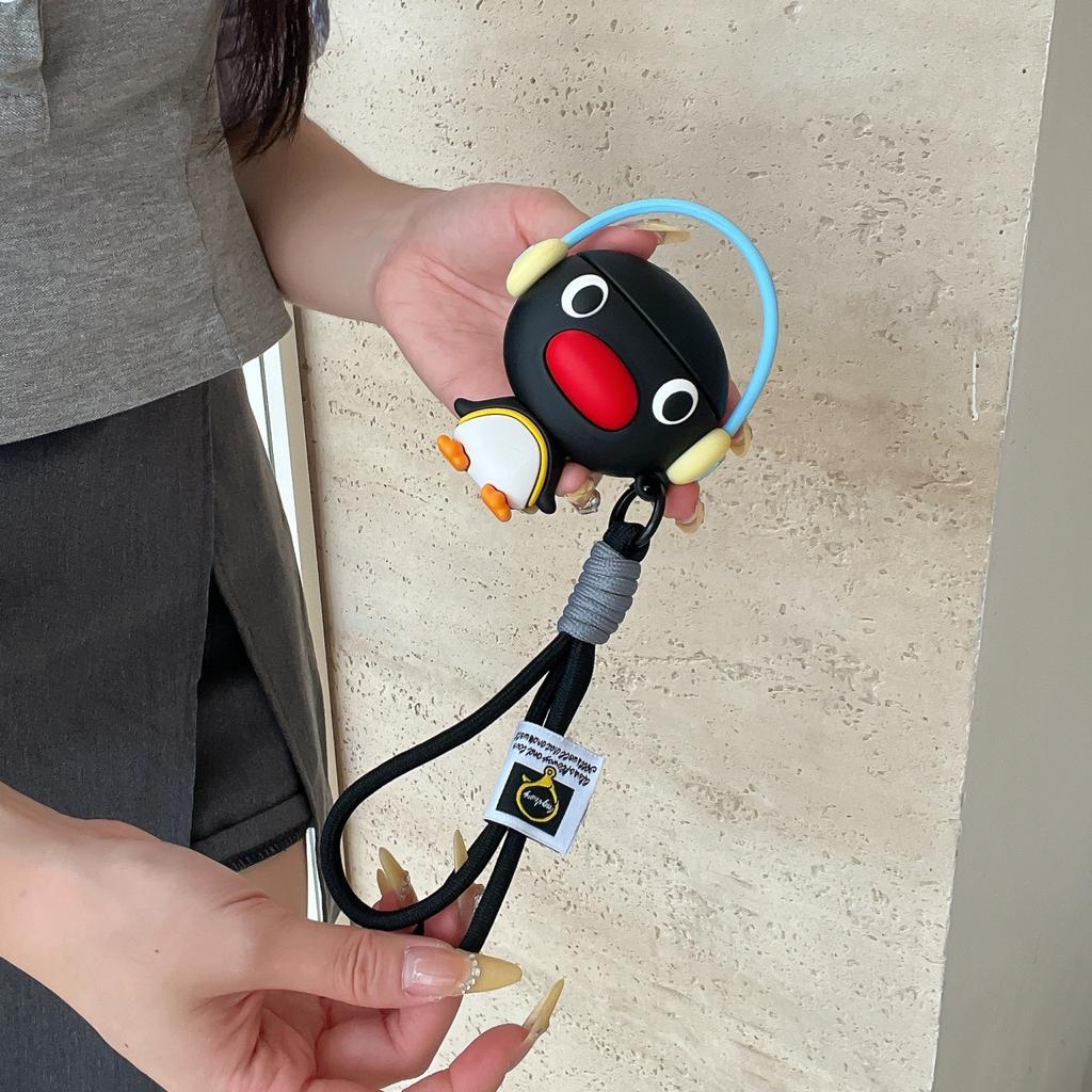 Headphones Penguin for Apple AirPods4 protective case AirPods pro3 Bluetooth headset case 2 silicone 3rd generation