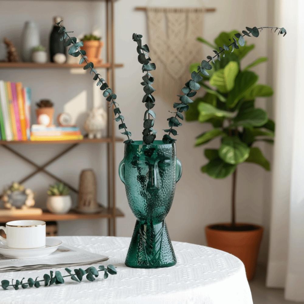 Glass Hydroponic Vase Irregular Shape Abstract Vase Dried Flowers Vase  Living Room