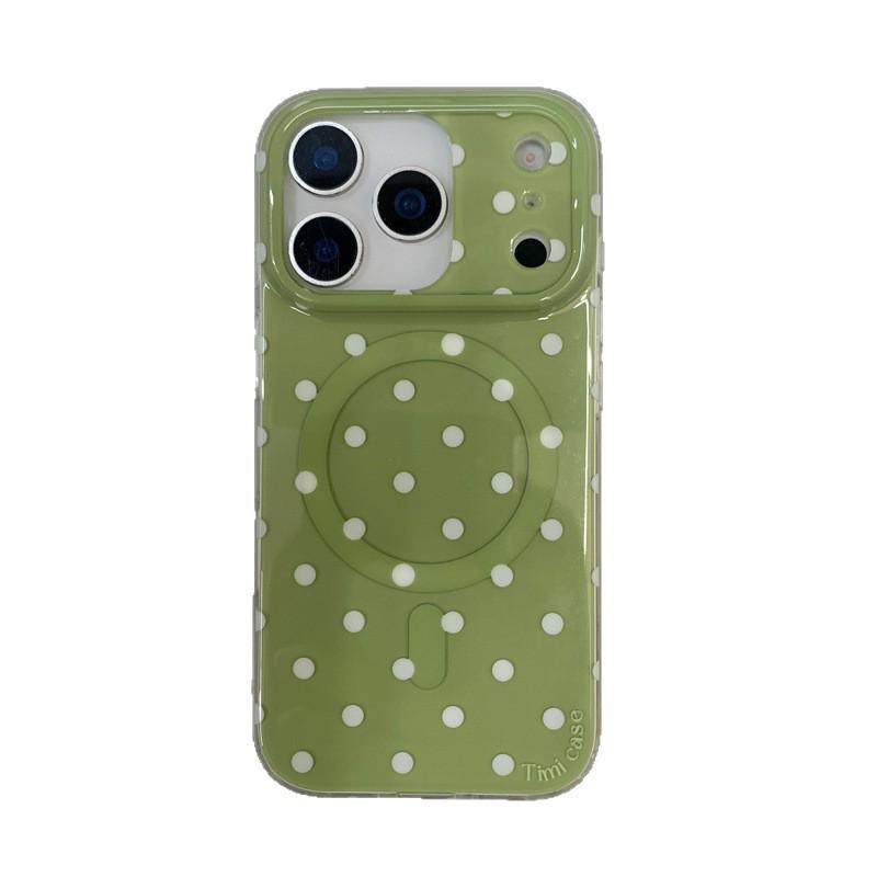 Solid Color Polka Dot Magnetic Phone Case for iPhone 17, Apple 16 Pro Max / 15 / 14