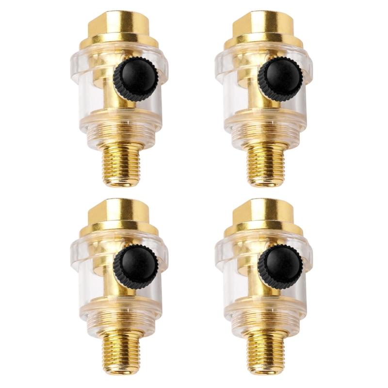Professional In-Line Oiler 1/4inch Mini In-Line Oil Lubricants Energy Efficiencies for Air Tool & Air Compressors Pipe