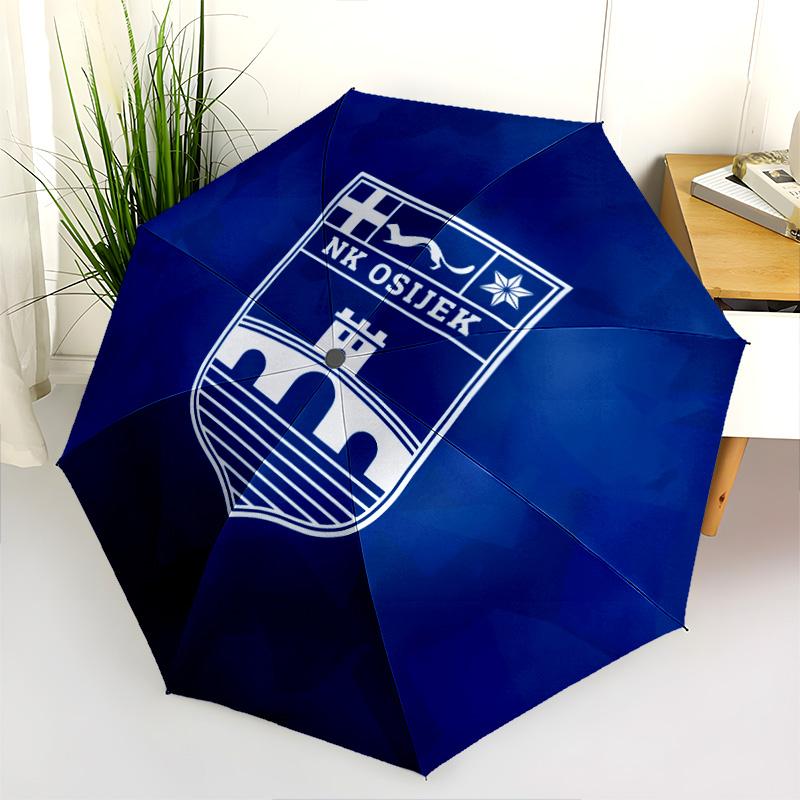 Motif NK Osijek, parapluie pliant automatique, design portable et pliable, 8 baleines, un cadeau de Noël ou d'anniversaire.