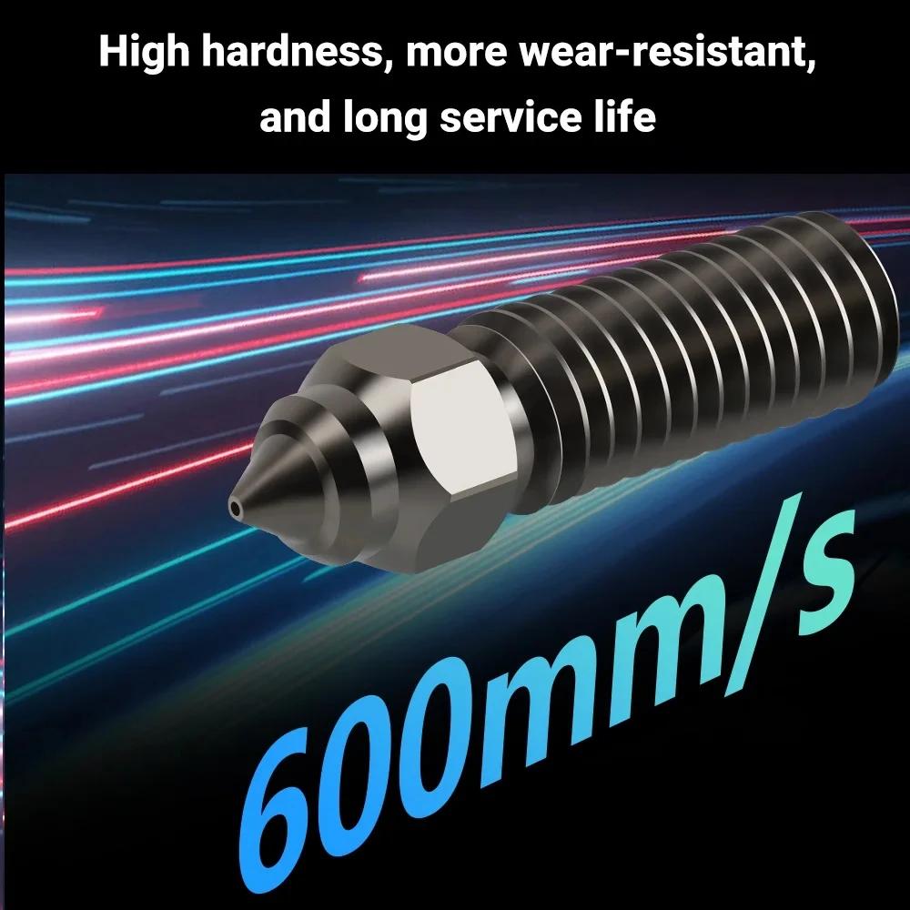 For Creality Ender 3 V3 KE K1/k1 Max Nozzle CR-M4 Nozzles Hardened Steel  Brass Copper plated For Anycubic Kobra/Vyper 3D Nozzle