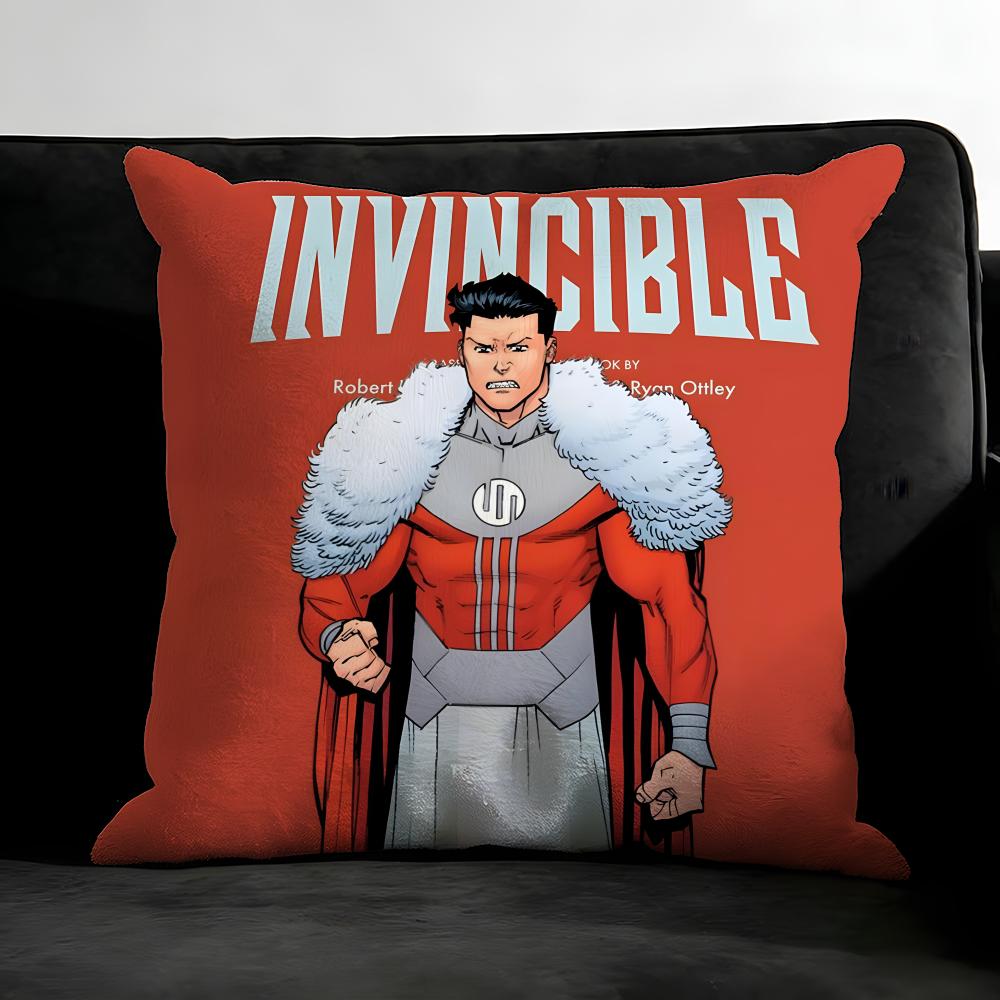 I-Invincible Funnyy Cartoon Cushion Cover Pillowcase Ultra Soft Skin Friendly Fabric Cloud Like Comfort & Concealed Zipper