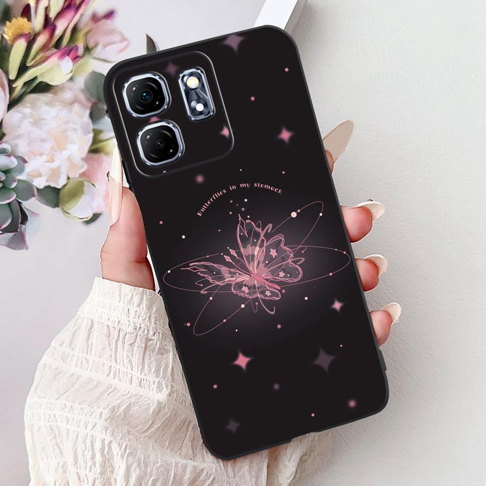 For Infinix Hot 50i Case X6531 New Fashion Flower Love Heart Pattern Soft Silicone Cover For Infinix Smart 9 Smart9 X6532 Bumper