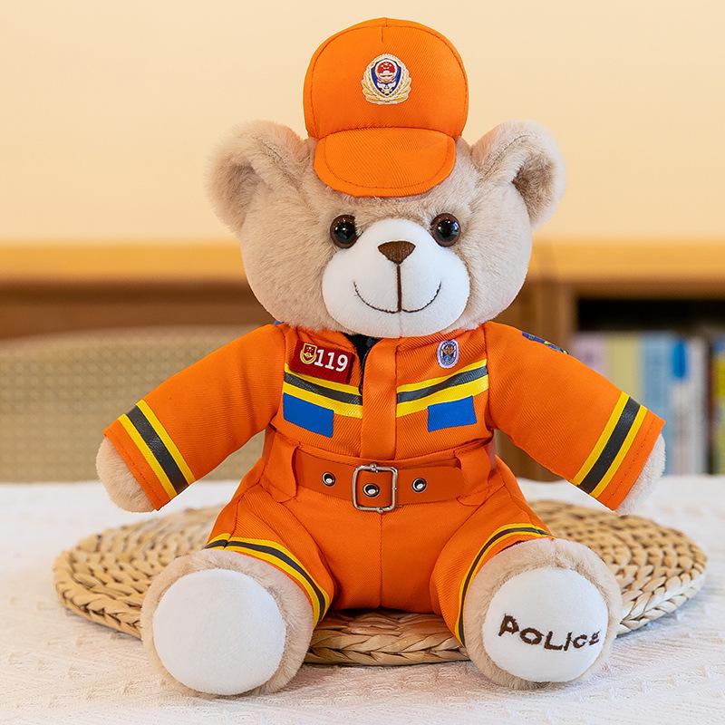 Police and Firefighter Teddy Bear Plush Toy - Gift for Kids