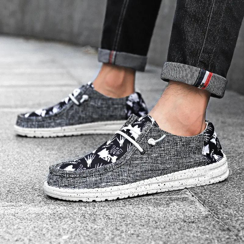 Męskie tenisówki wsuwane buty do jazdy samochodem mokasyny oddychające płaskie buty męskie buty na co dzień