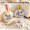 Large Capacity Underwear Storage Bag Divided Grids Clothing Sorting Bag for Travel