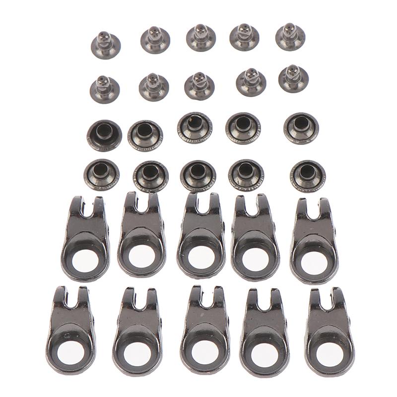 10 комплектов крючков для шнурков из сплава, фурнитура для шнурков с заклепками, принадлежности для походов и скалолазания