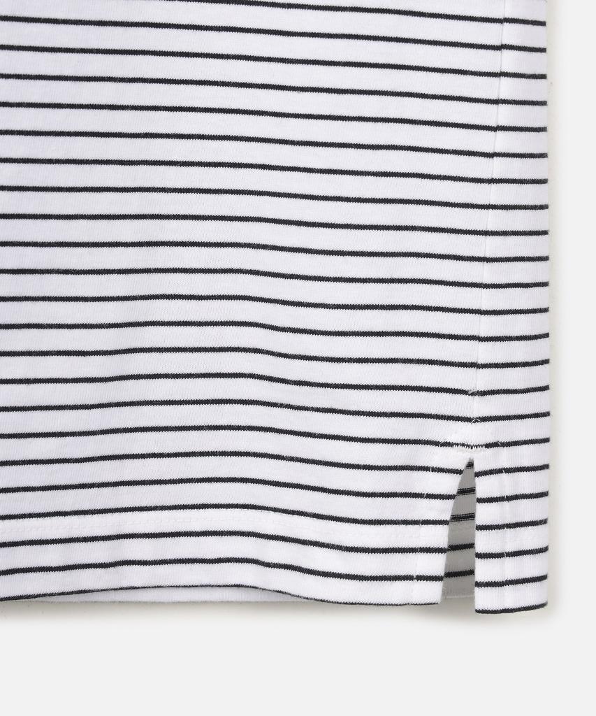 247Silijeu Usa Cotton 20-Count Striped T-Shirt White