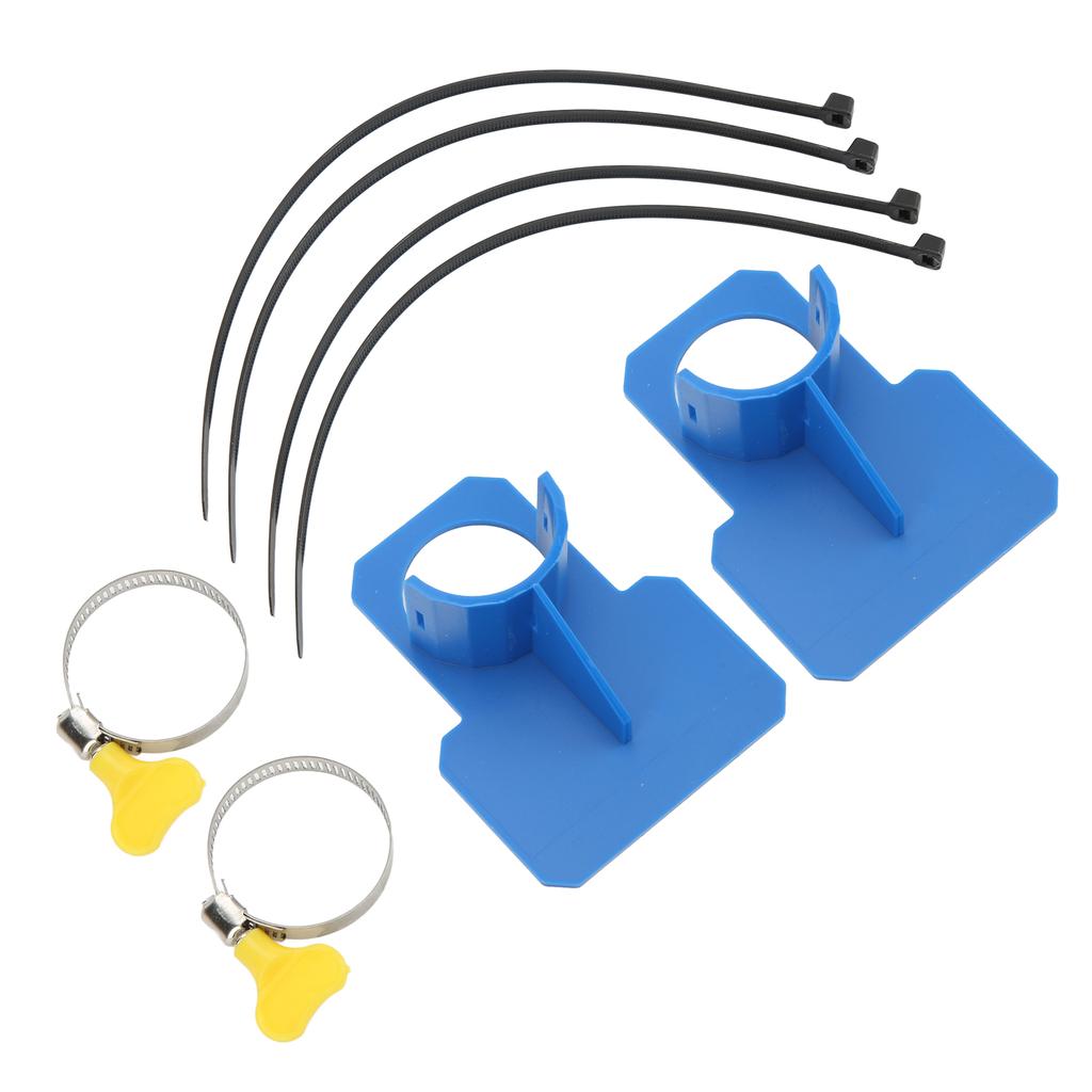 2 PCS Swimming Pool Pipe Fixing Holder Hose Support Mount Bracket with 2 Hose Clamps