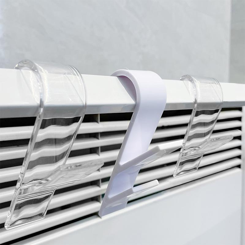 Z-Shaped No-Installation Rack: Multi-Functional Hooks for Clothes, Hats, and Bathroom Radiators.