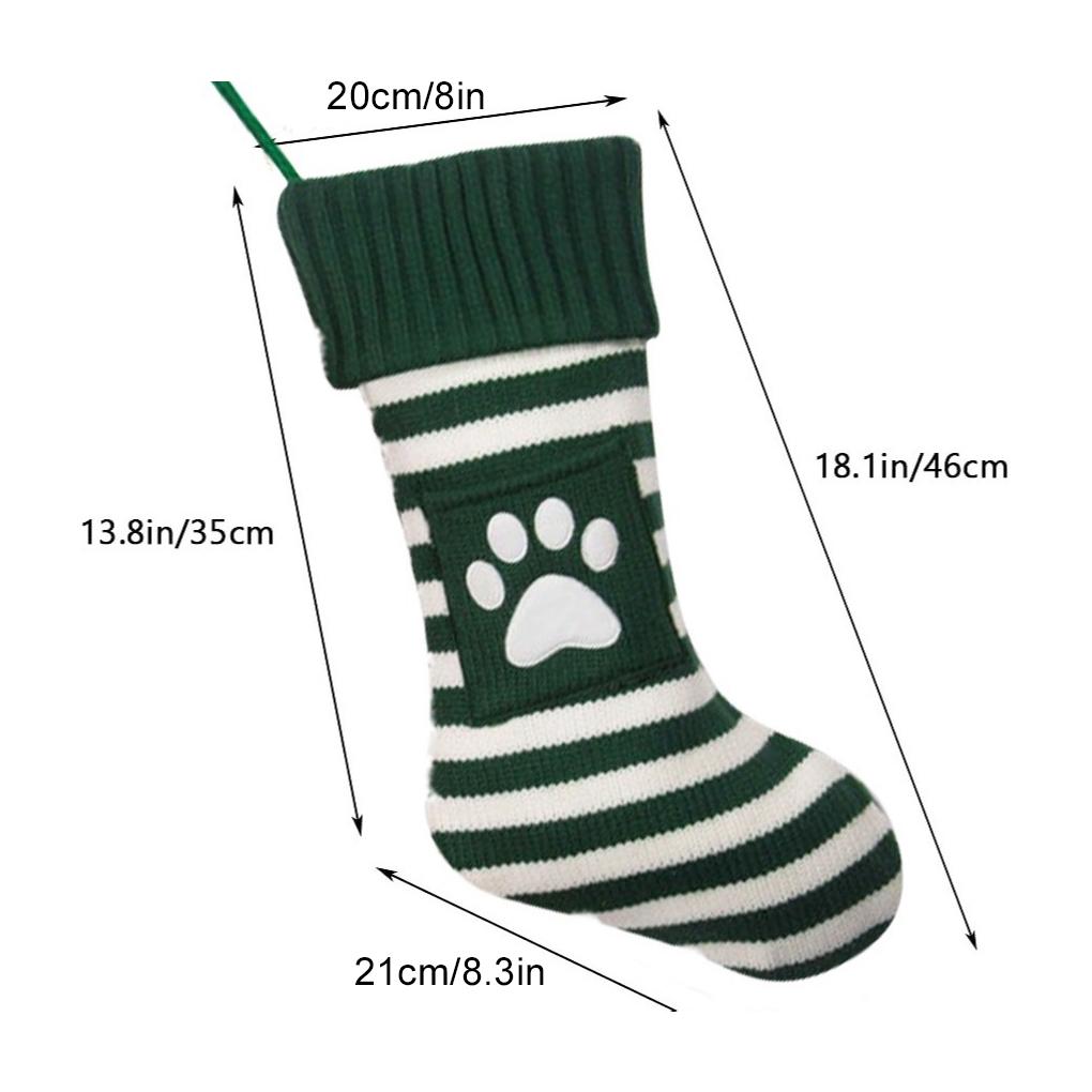 Weihnachten Haustiere Katzen und Hunde Geschenktüten Strapazierfähige Baumwolle Samt Leinenstoffe Weihnachtsstrümpfe Transparent