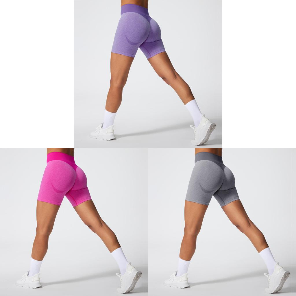Seamless Peach Hip Yoga Shorts For Women With Breathable Fabric For Gym And Running Exercises