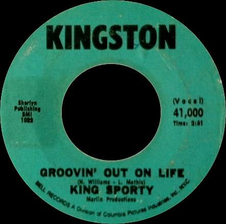 7inch Record KING SPORTY  Groovin Out On Life 41000 Kingston 1971 US Reggae Ska  Dub Used