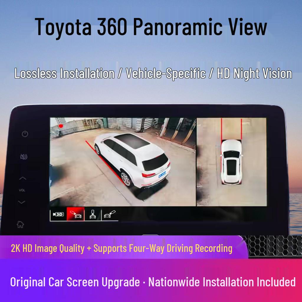 

Toyota Venza 2023 360° Panoramic Reversing Camera Upgrade Kit Flex Cable Decoder All-in-One
