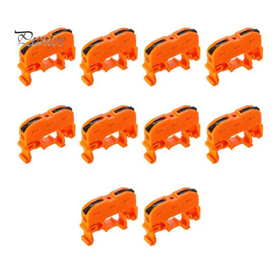 10Pcs KV121 Push-in Quick Terminal Block Din Rail Connector Universal Compact Fast Electrical Connector Stable Equipment Operation Terminal Block