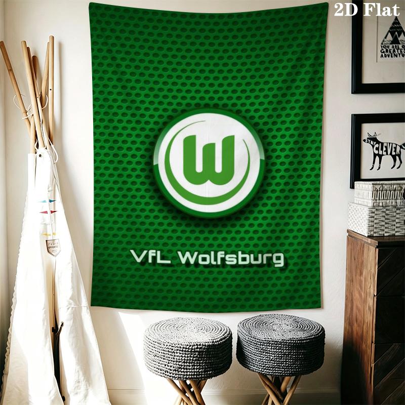VfL Wolfsburg Wall Tapestry Aesthetic Wall Hanging Printed Fabric Blanket Decorative Tapestries for Bedroom Living Room Home Decor