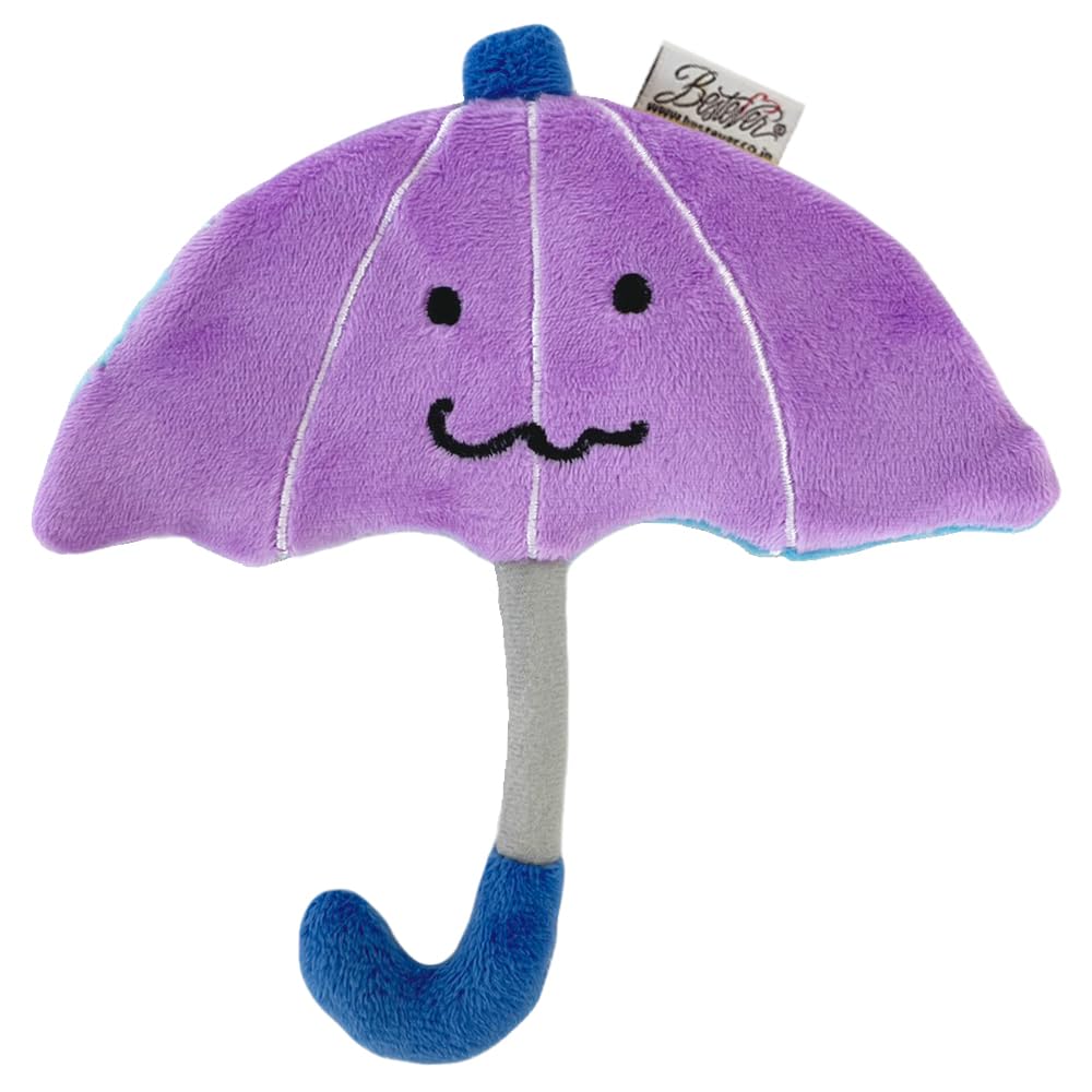 LOVE PETS by BESTEVER Thin and Chewy Pet Toy Umbrella Shape Soft Chew Toy for Dogs 47325 Blue Purple Gray