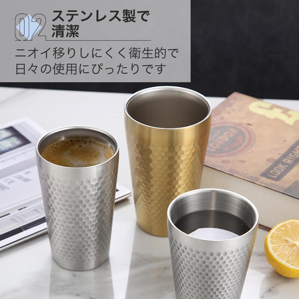 Asdays Stanley Tumbler, Stainless Steel Beer Mug, Perfect for Convenience Store Coffee, Vacuum Insulated, Double Walled, Hot or Cold (175ml, Set of 2)