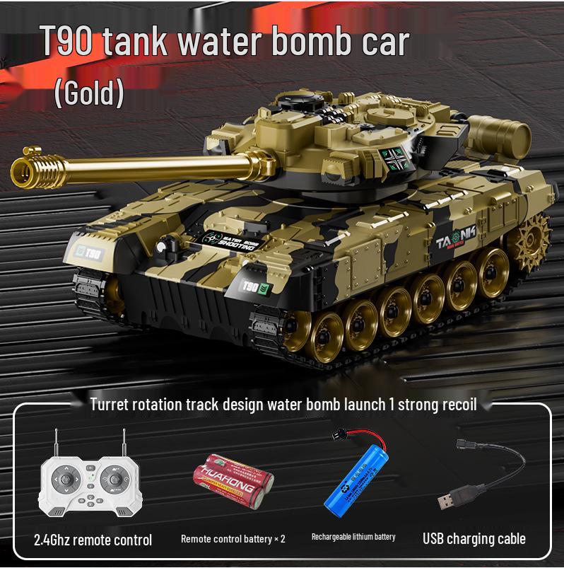Rechargeable Action Remote Control Tank Car for Kids with Firing Cannon Model