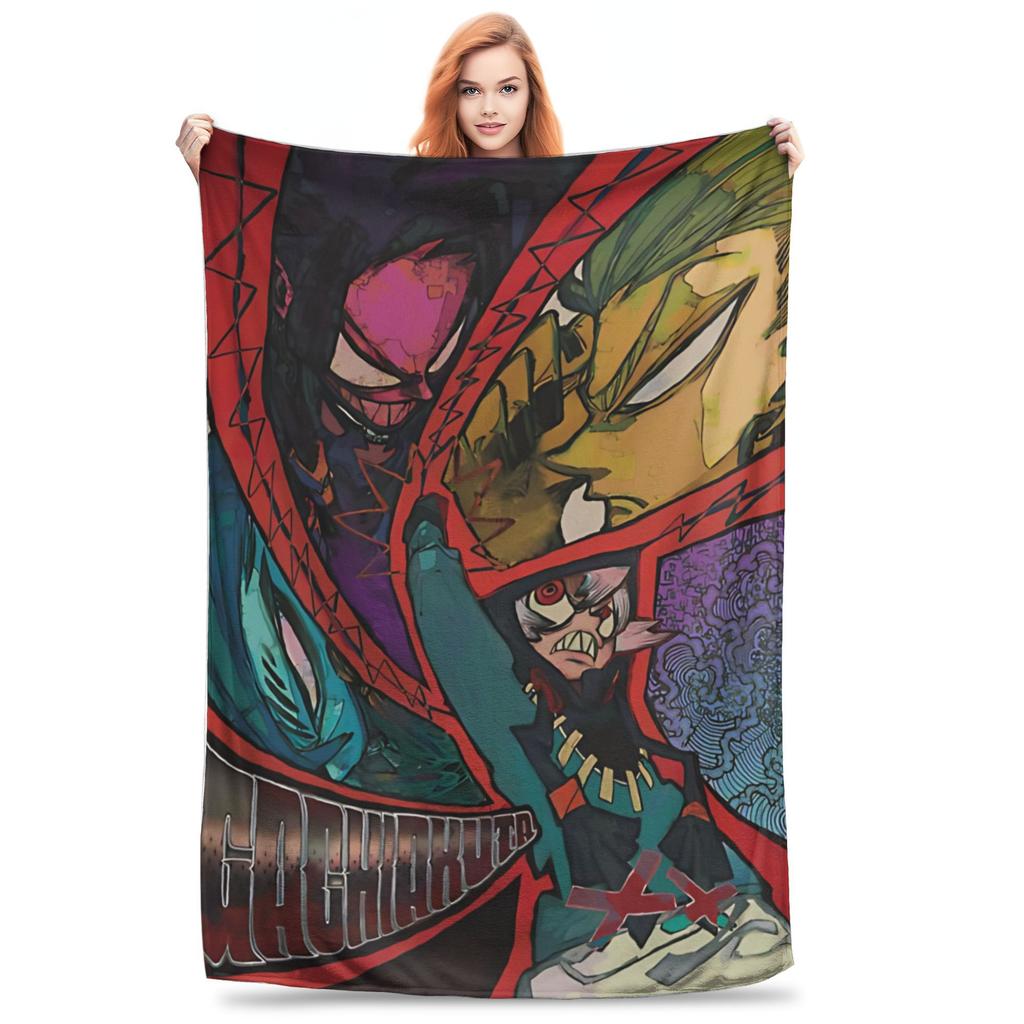 Gachiakuta Manga Rudo Stuff Blankets Super Soft Flannel Zanka Riyo Enjin Throw Blanket Comfortable Rug Piece