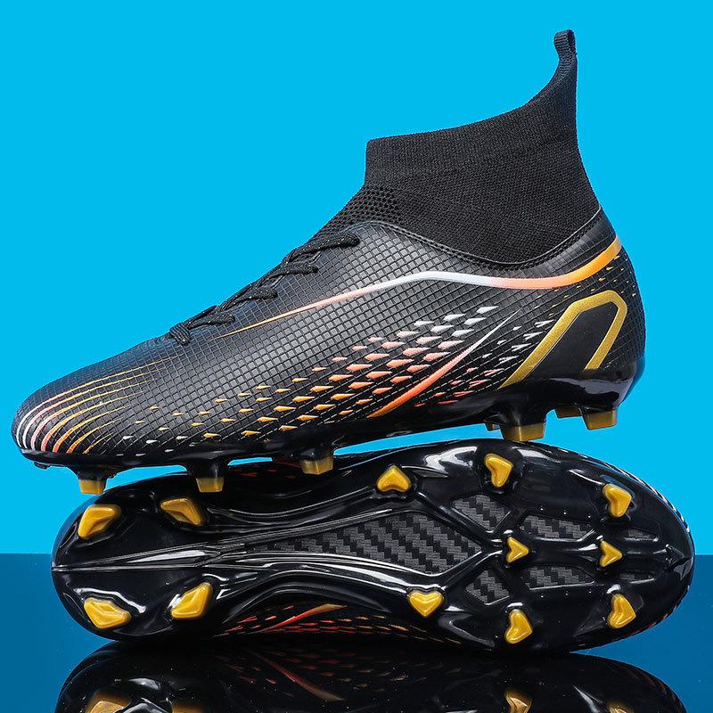 Professional Sports Soccer Shoes Men's High Top Student Teen Male TF Broken Nails Girl Training Adult Game