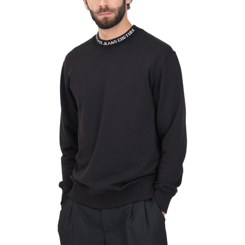 Versace Jeans Couture Logo Trim Cotton Sweatshirt 77GAI3R2F0002899