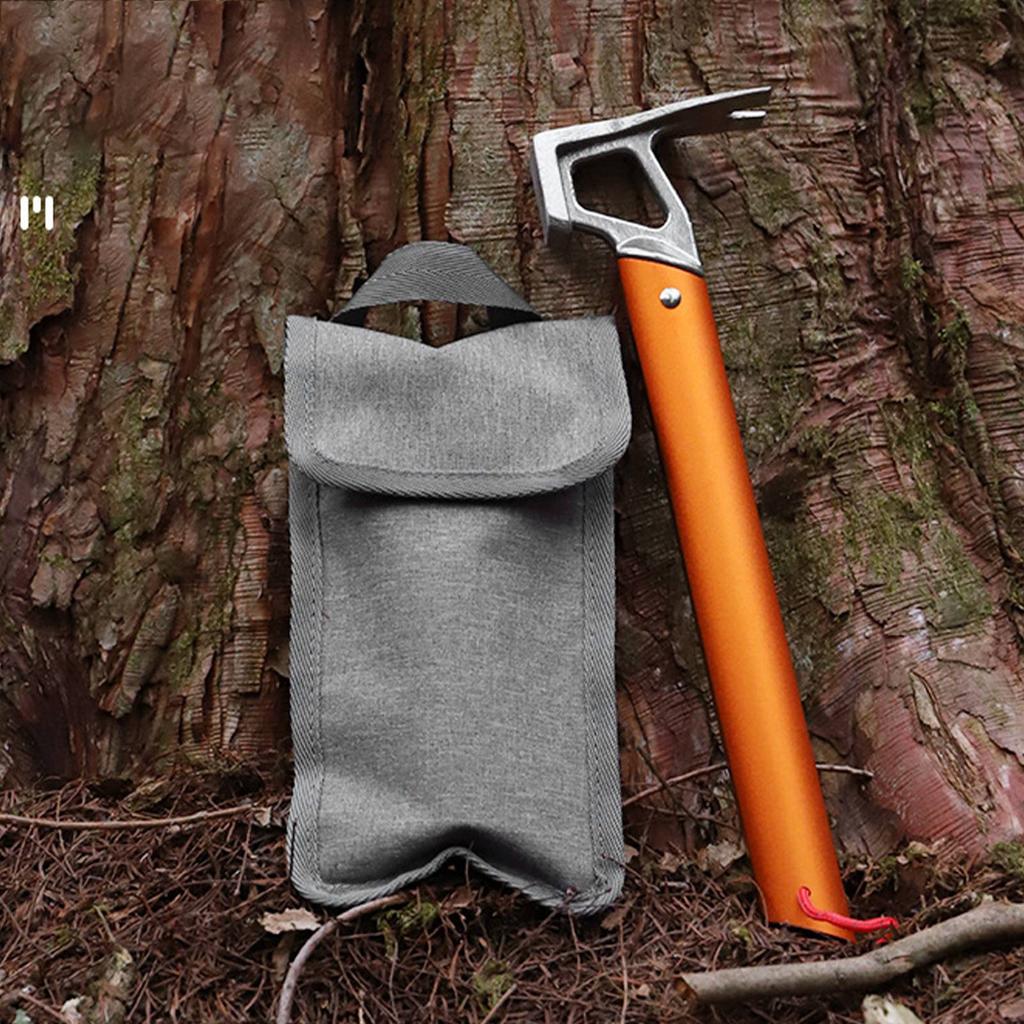 Handheld Tent Spikes Bag Multifunctional 20cm Wide Windproof Portable Tent Spikes Storage Bag Tent Peg Bag for Hiking