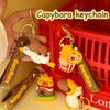 Cute Capybara Keychain Cartoon Animal Doll Keyring Lovely Bag Pendant Backpack Hanging Decoration Couple Gifts