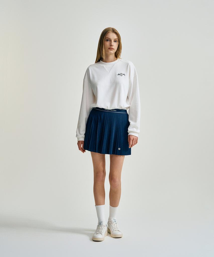 SERGIO TACCHINI W Flying Small Pleated Skirt (Navy)