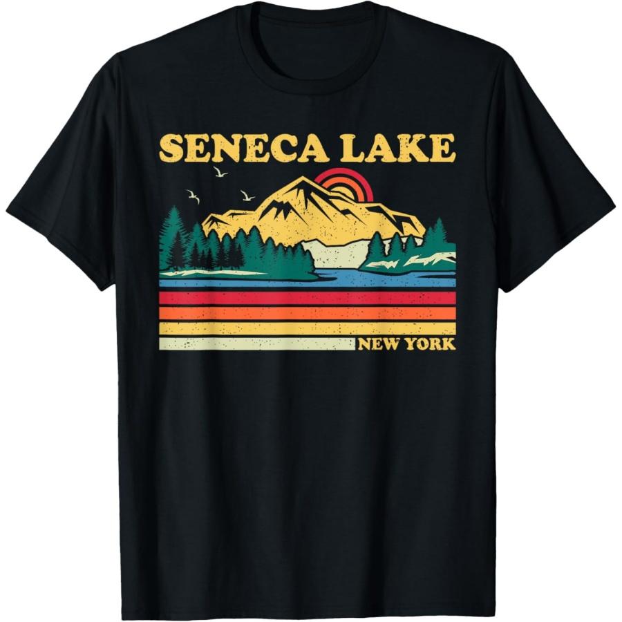 

Vintage Retro Family Vacation New York Seneca Lake T-Shirt XXXXXL чорний