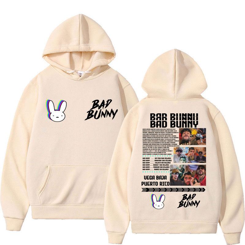 Rapper Bad Bunny Album Tour Hoodie Men Women Fashion Hoody Sweatshirt Fleece Oversized Casual Tracksuit Fans Gifts