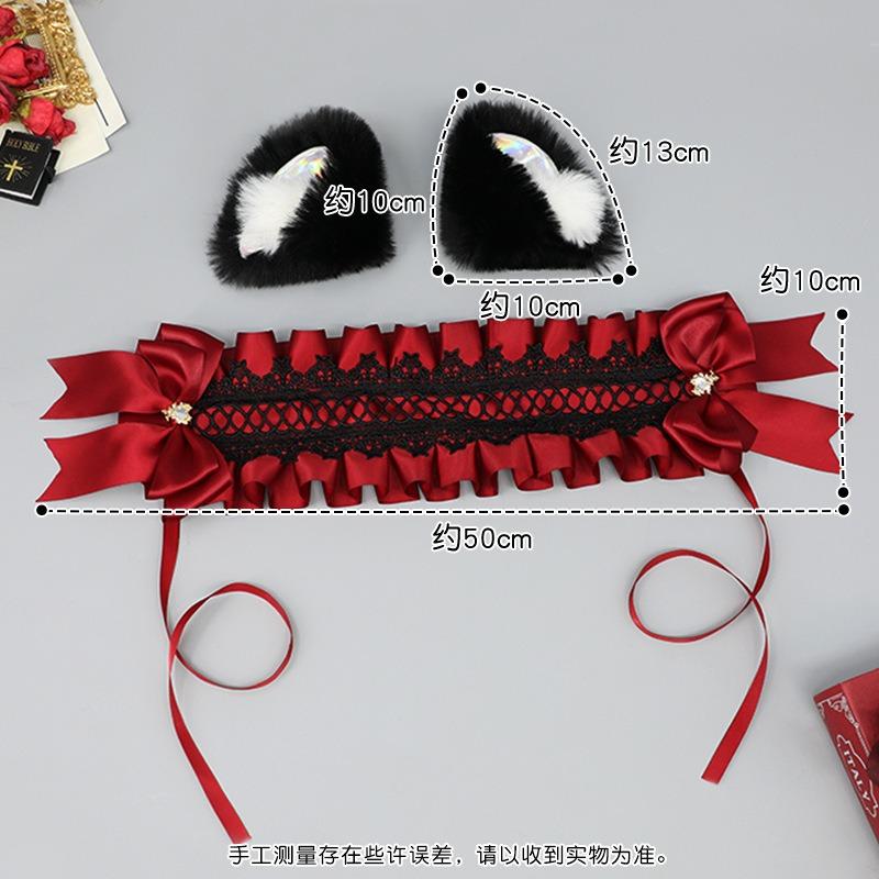 Plush Lace Bow Headgear Lolita Girls Comic-Con Headband Party Maid Hair Accessories Lo Niang Sweet Accessories