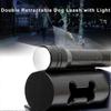 Illuminated Double Retractable Leash for Two Dogs, 360 Anti-Tangle Swivel Strap