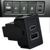 Dual USB Car Charger Type C PD Outlet Adapter Socket 36W for Suzuki Grand Vitara / ESCUDO 2005-2015 Blank Push Switch Replace