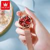 OLEVS Luxury Love Heart Diamond Ladies Watches Stainless Steel Mesh Strap Waterproof Quartz Wristwatch for Women Gift